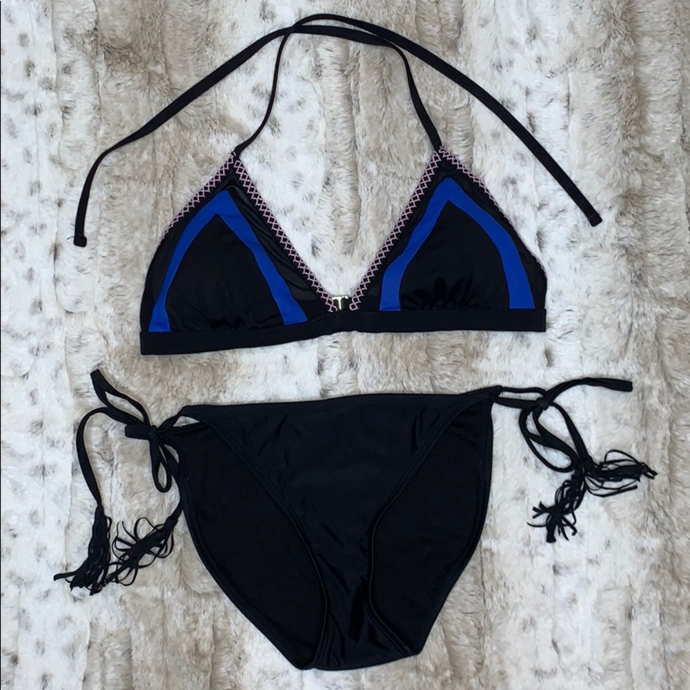 Black bohemian bikini
